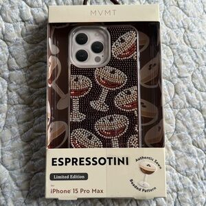 MVMT Espressotini Espresso Martini Brown Beaded iPhone 15 Pro Max Phone Case